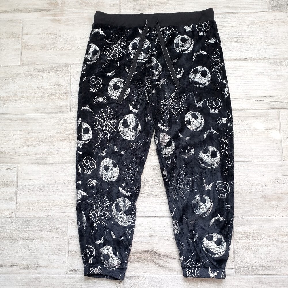 Disney The Nightmare Before Christmas Fleece Pajama Women's Silver Metallic L
